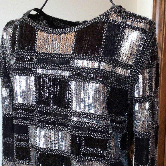 Endless Rose Sequin Zip Back Top, Size Small - Picture 2 of 8